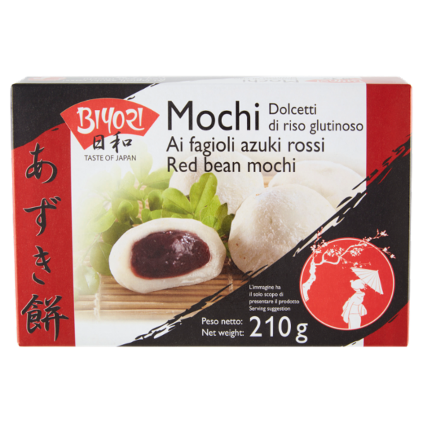 Biyori Mochi Dolcetti di riso glutinoso ai fagioli azuki rossi 6 x 35 g