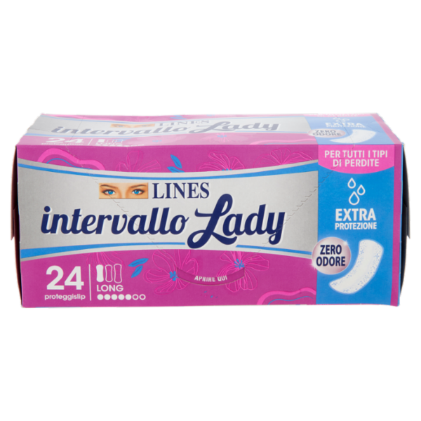 Lines intervallo Lady proteggislip Long Ripiegato Disteso 24 pz