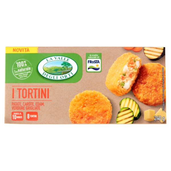 La Valle Degli Orti i Tortini Patate, Carote, Edam, Verdure Grigliate 8 Tortini 240 g