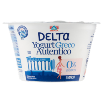 Delta Yogurt Greco Autentico 0% Di Grassi Bianco 150 g
