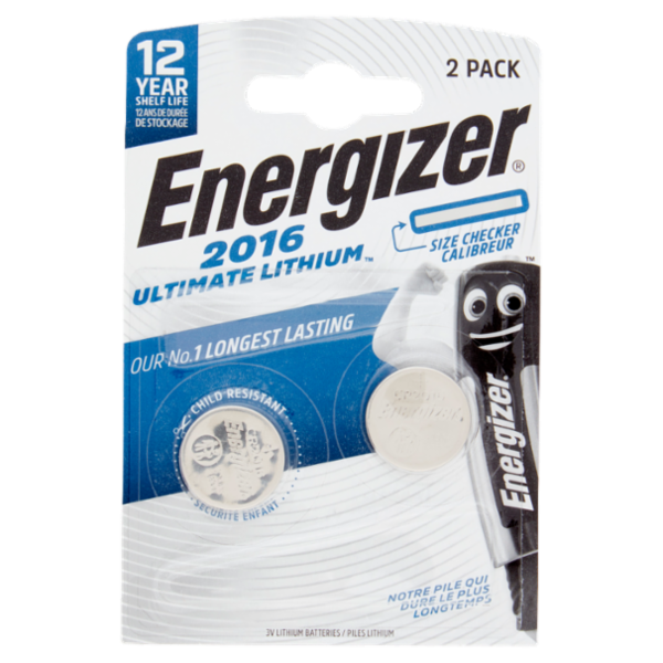 Energizer 2016 Ultimate Lithium 2 pz