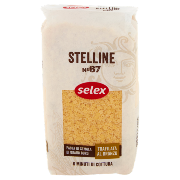Selex Pasta di Semola Trafilata al Bronzo Stelline 500 g