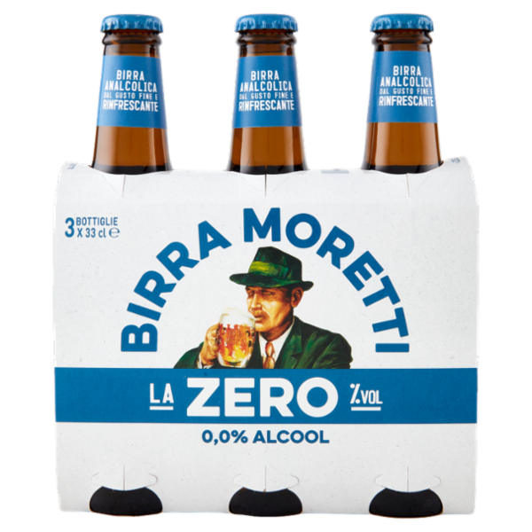 Birra Moretti la Zero % Vol 3 x 33 cl