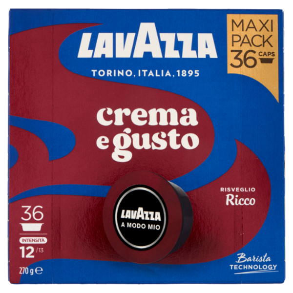 Lavazza A Modo Mio crema e gusto Ricco 36 Capsule 270 g