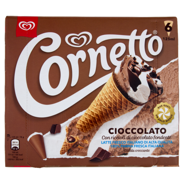 Cornetto Cioccolato 6 x 76 g