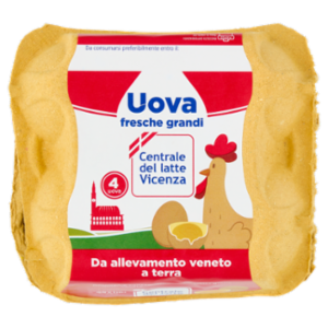Centrale Del Latte Vicenza Uova Fresche Grandi Da Allegamento Veneto a Terra 4 Pz