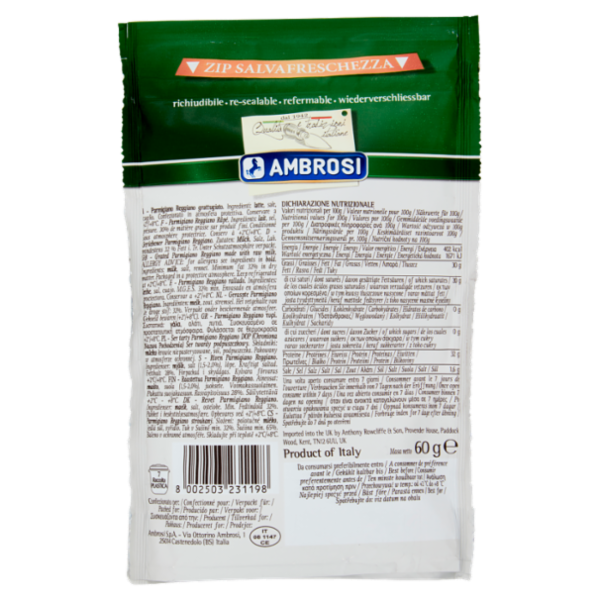 Ambrosi Parmigiano Reggiano DOP Fresco di Grattugia 60 g