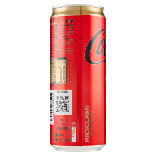 COCA-COLA Zero Zuccheri Senza Caffeina 330 ml (lattina)