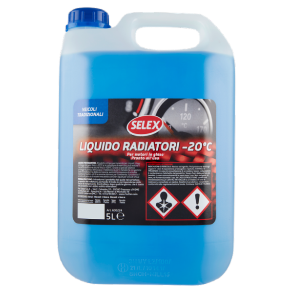 Selex Accessori Auto Liquido Protettivo per Circuiti di Raffreddamento 5 L