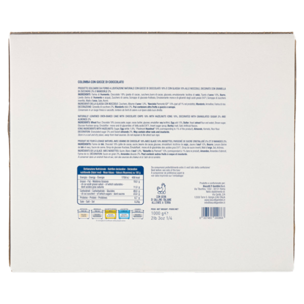 Gentilini Colomba con Gocce di Cioccolato 1000 g