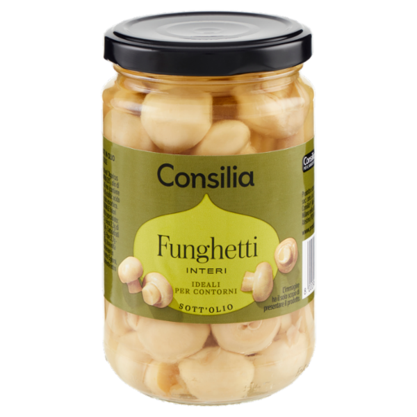 Consilia Funghetti Interi in Olio di Semi di Girasole 285 g