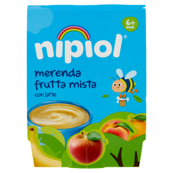 nipiol merenda frutta mista con latte 2 x 100 g