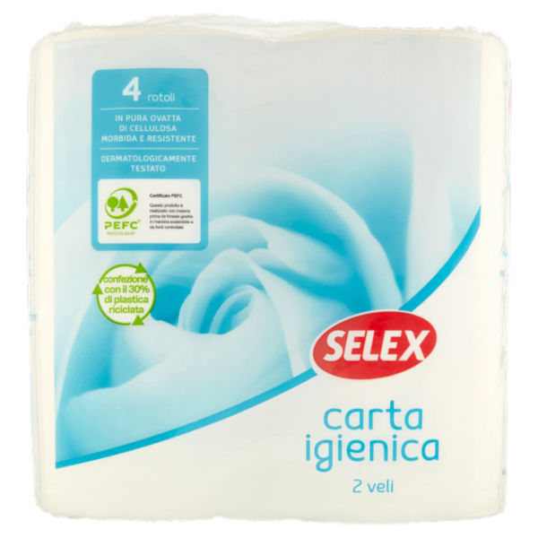 Selex Carta Igienica 2 Veli 4 Rotoli