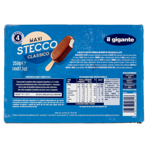 IL GIGANTE Maxi Stecco Classico 4 x 87,5 g