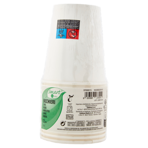 Smart Ecotable Bicchieri 25 cl 12 pz