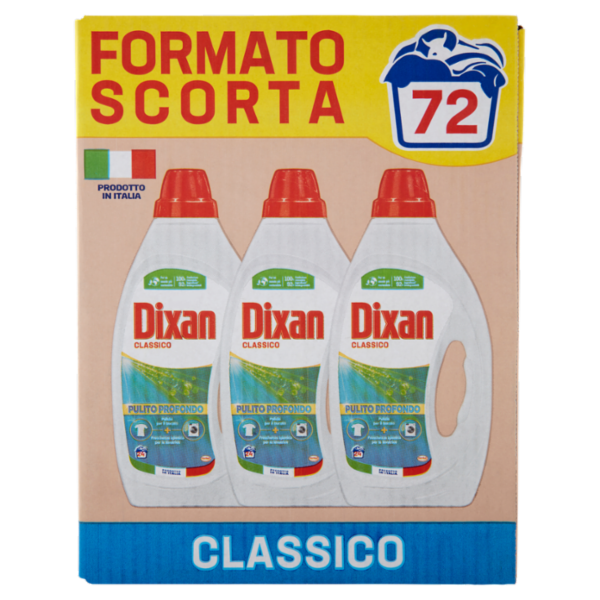DIXAN Liquido Classico 3x24=72 Lavaggi 3 x 1.080 ml