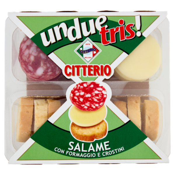 Citterio UnDueTris! Salame con formaggio e Crostini 100 g