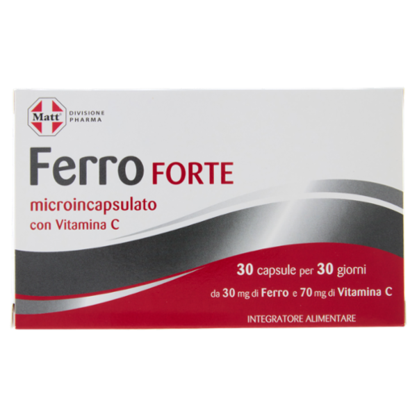 Matt Divisione Pharma Ferro Forte microincapsulato con Vitamina C 30 capsule 17,1 g