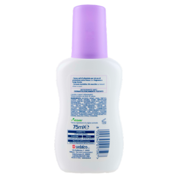 Lycia fresh Nature Deodorante Vapo con Cetriolo e Tè Verde 75 ml