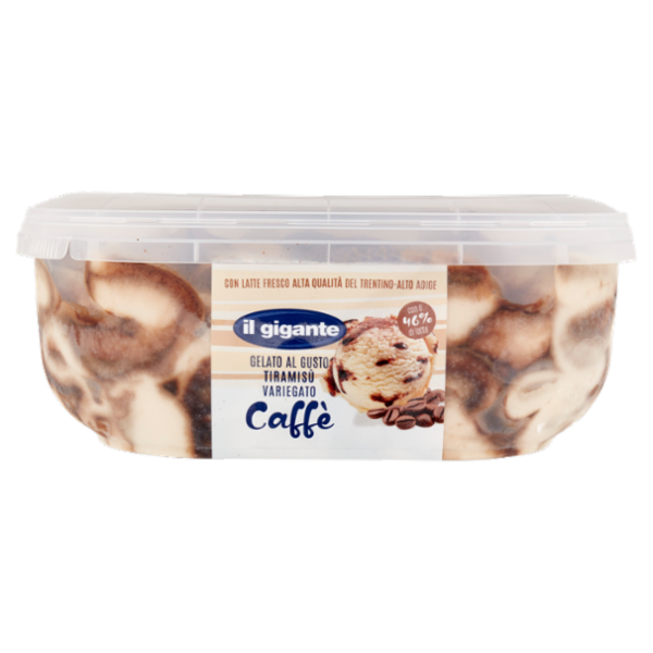 IL GIGANTE Gelato al Gusto Tiramisù Variegato Caffè 500 g