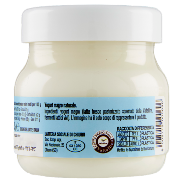 AlpiYò Yogurt di Valtellina 0,1% di Grassi Naturale 125 g