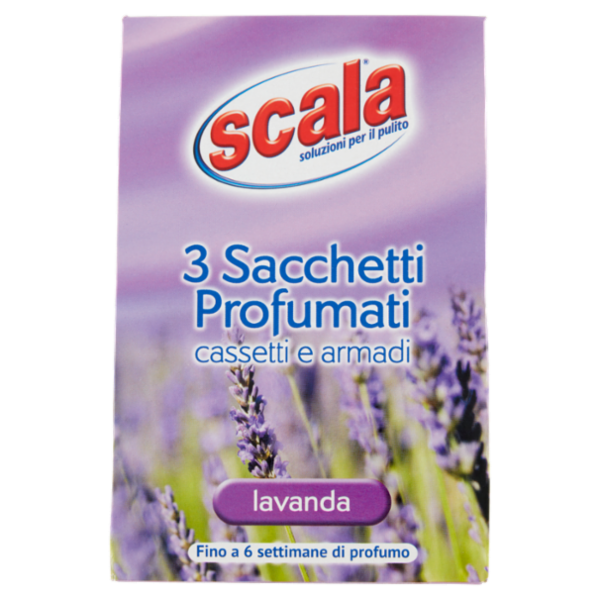 scala Sacchetti Profumati cassetti e armadi lavanda 3 x 7 g