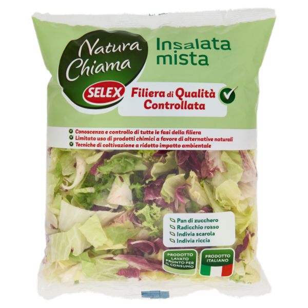 Selex Natura Chiama Insalata Mista Lavata e Pronta per il Consumo 350 g