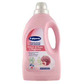 IL GIGANTE Detersivo Bucato Capi Delicati Gocce Di Rosa e Mughetto 1500 Ml