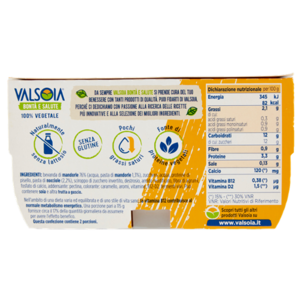 Valsoia Bontà e Salute Nocciola Mandorla 2 x 115 g