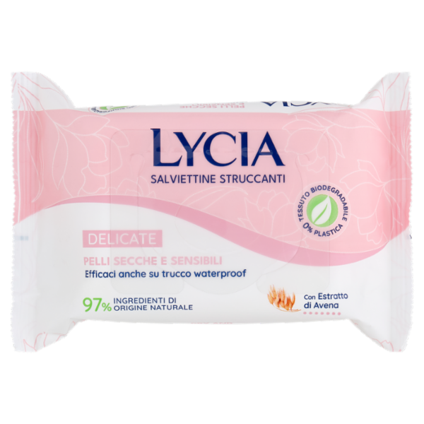 Lycia Salviettine Struccanti Delicate Pelli Secche e Sensibili 20 pz