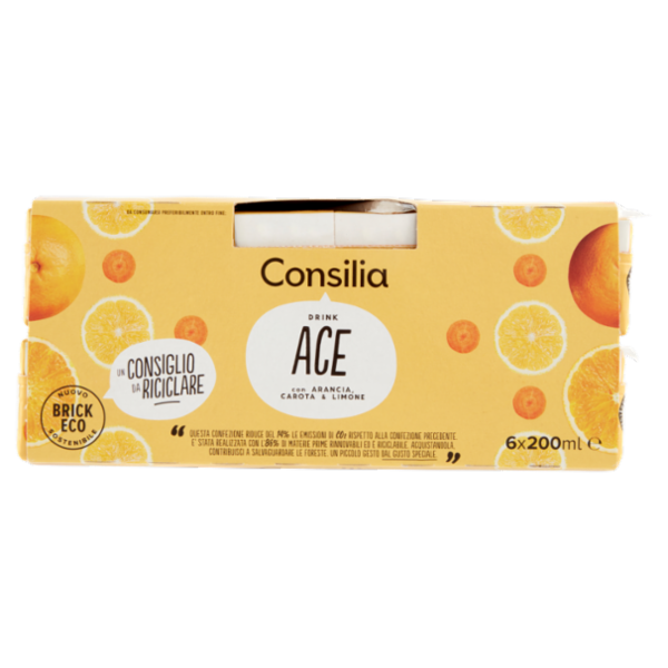 Consilia Drink ACE Arancia, Carota e Limone 6x200 ml