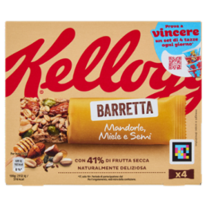 Kellogg's Barretta Mandorle, Miele e Semi 4 x 32 g