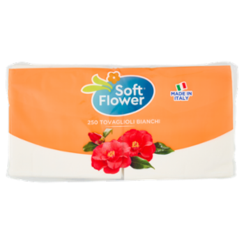 Soft Flower Tovaglioli Bianchi 33x33 250 Pz