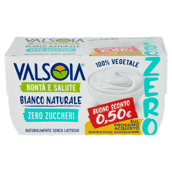 Valsoia Bontà e Salute Bianco Naturale Zero Zuccheri 2 x 125 g