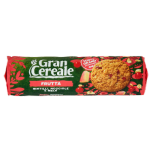 Gran Cereale Frutta Biscotti Con Mirtilli Mele e Nocciole Tubo 250g