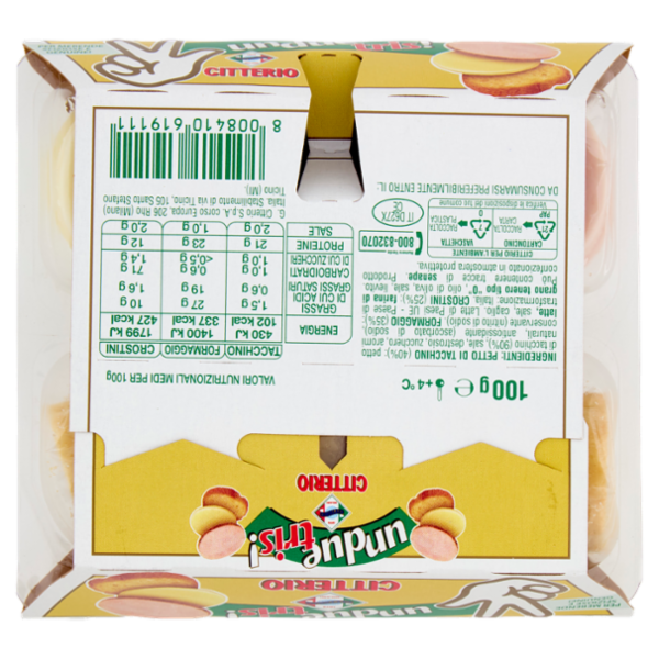 Citterio UnDueTris! Petto di Tacchino al Forno con Formaggio e Crostini 100 g