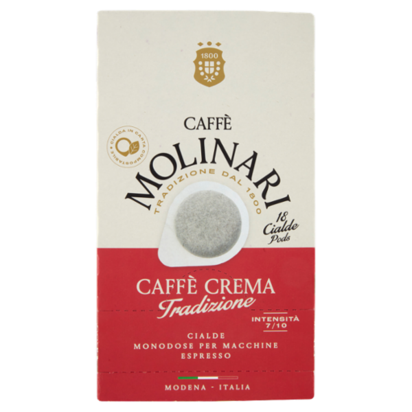 Caffè Molinari Caffè Crema Tradizione 18 Cialde Monodose per Macchine Espresso 125 g