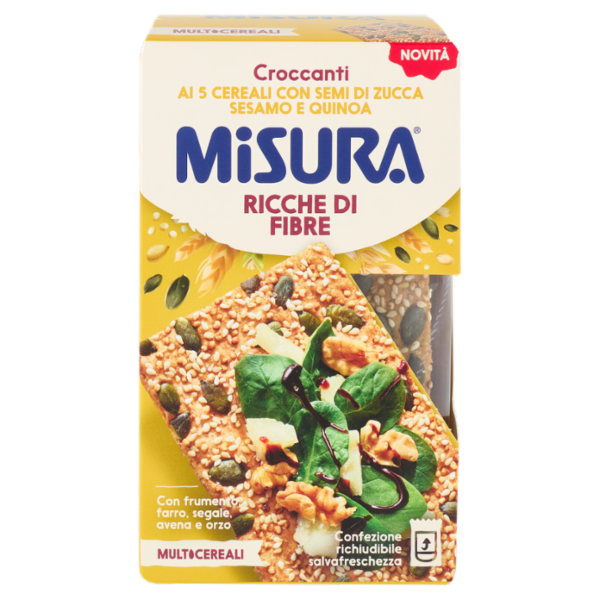 Misura Multicereali Croccanti ai 5 Cereali con Semi di Zucca, Sesamo e Quinoa 200 g