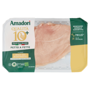 Amadori Qualità 10+ Petto Di Pollo a Fette 0,250 Kg