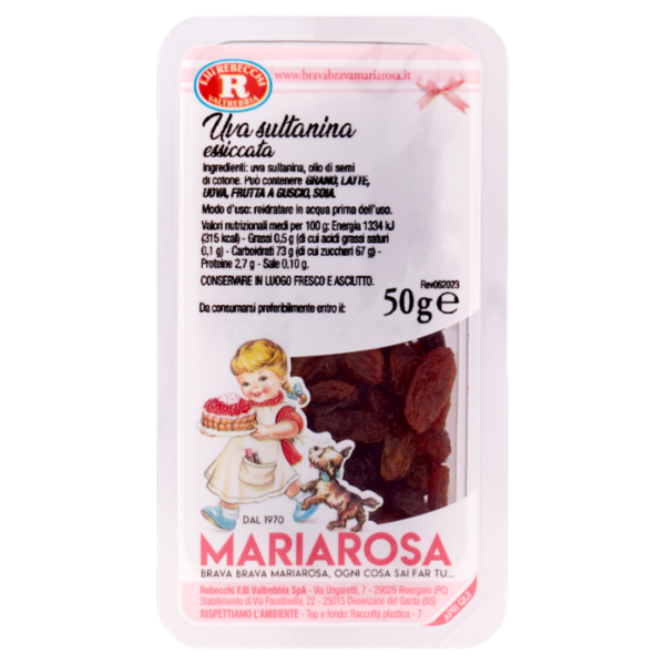 Mariarosa Uva sultanina essiccata 50 g