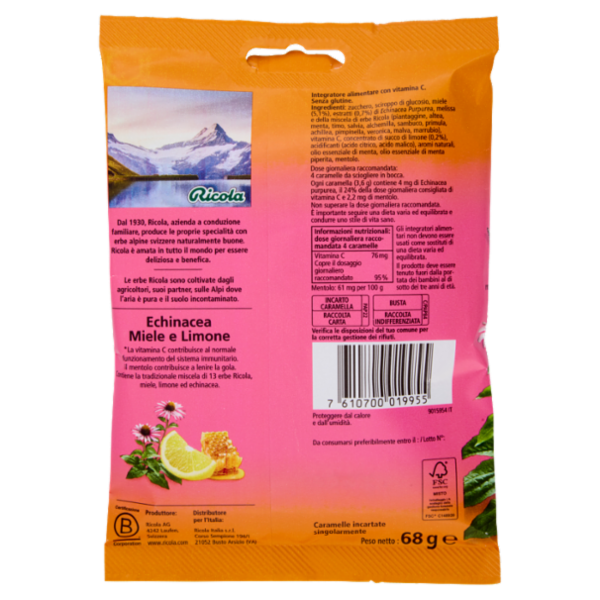 Ricola Echinacea Miele e Limone 68 g