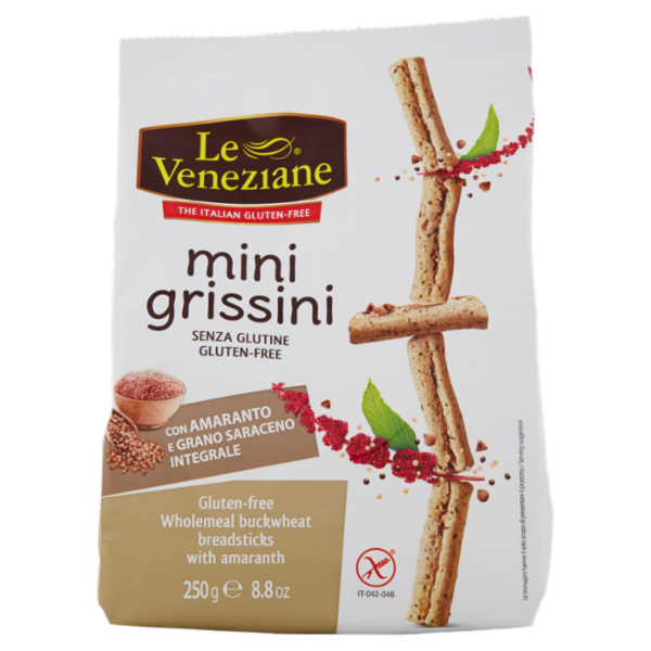 Le Veneziane mini grissini con Amaranto e Grano Saraceno Integrale 250 g