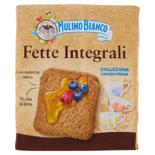Mulino Bianco Fette Biscottate Integrali Ricche di Fibre 315g