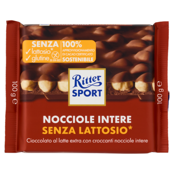 Ritter Sport Nocciole Intere Senza Lattosio* 100 g