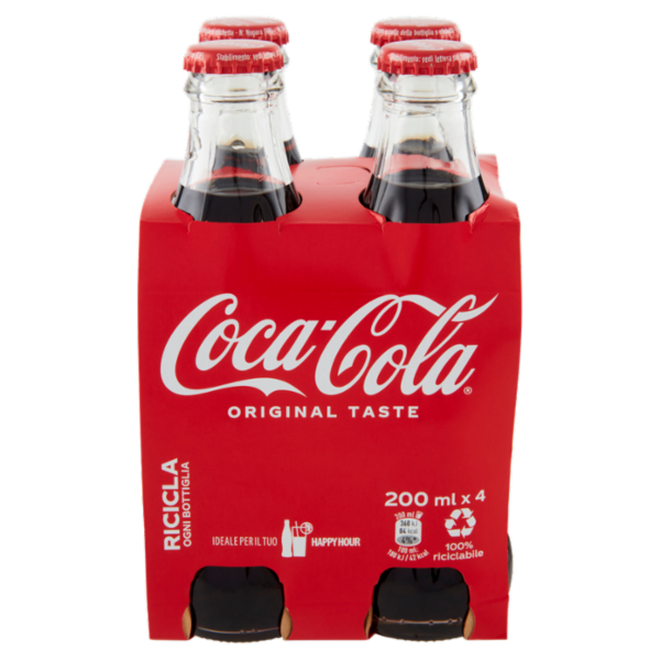 COCA-COLA Original Taste Vetro 4 x 200 ml