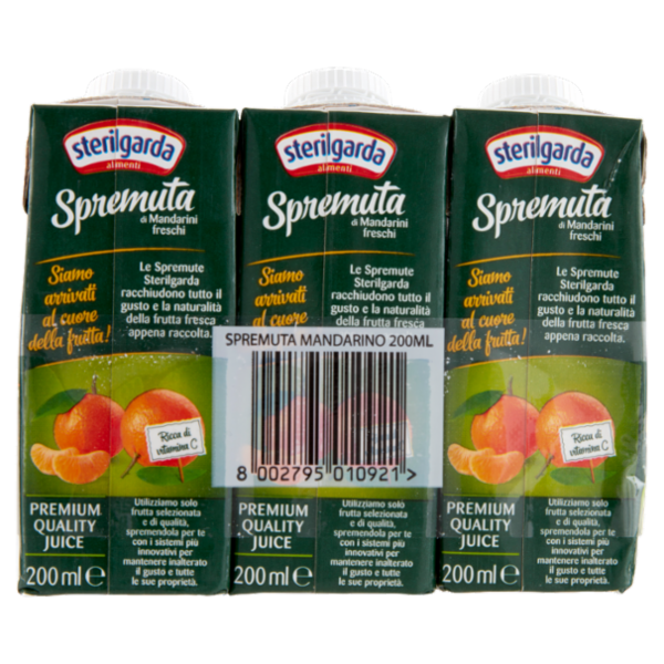 sterilgarda Spremuta di Mandarini freschi 3 x 200 ml