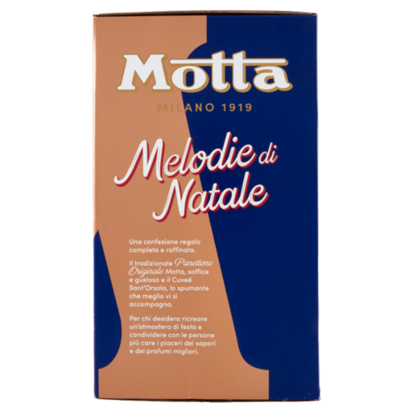 Motta Melodie di Natale Panettone Originale 700 g + Spumante Cuvée Dolce Sant'Orsola 75 cl