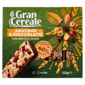 Grancereale Barrette Frutta Secca Arachidi e Cioccolato 112g