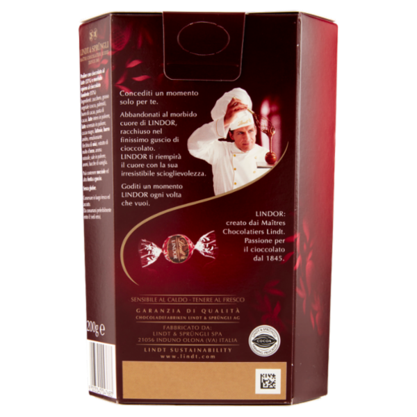 Lindt Cioccolatini Lindor Doppio Cioccolato Scatola 200 g