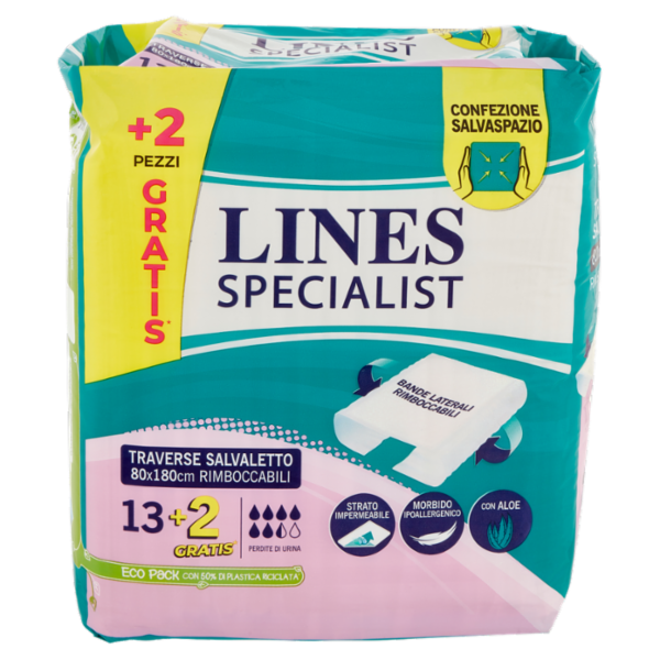 Lines Specialist Traverse Salvaletto 80x180cm Rimboccabili 13+2 pz